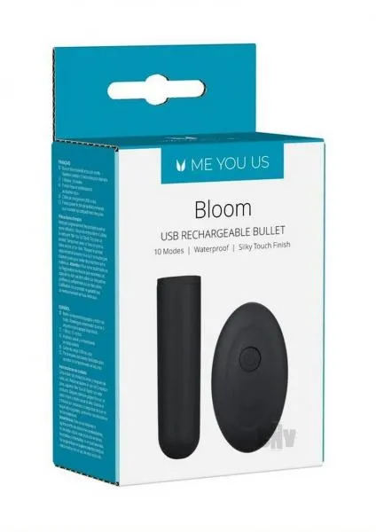 Me You Us Bloom Recharge Bullet Black Seductucom Vibrators