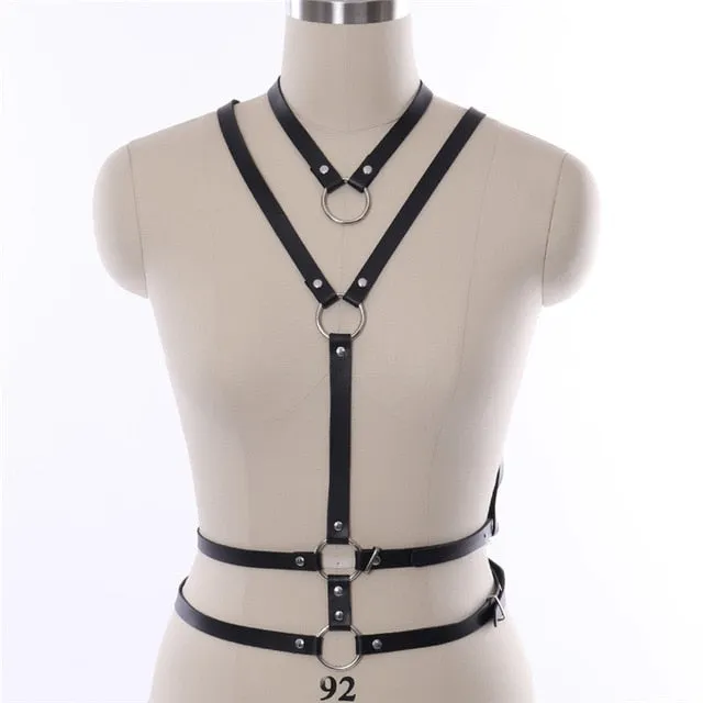 Adjustable BDSM Body Harness 7 Types Own Pleasures Female Sex Toys