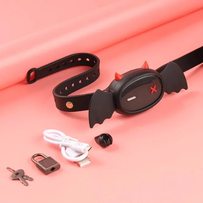 CHASTITY CAGE CO Female Sex Toys APP Remote Control Devil Collar Adjustable