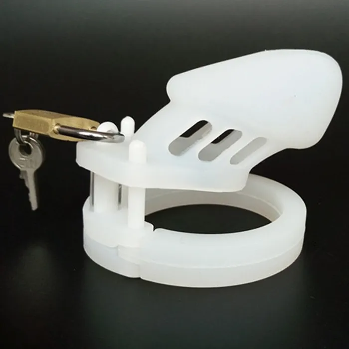CHASTITY CAGE CO Male Sex Toys CB6000 White Soft Silicone Chastity Cage