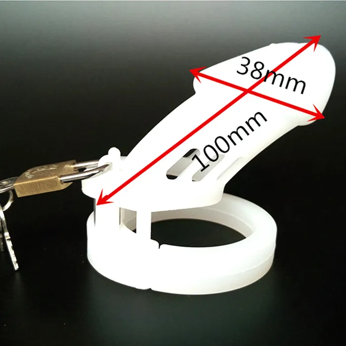 CHASTITY CAGE CO Male Sex Toys CB6000 White Soft Silicone Chastity Cage