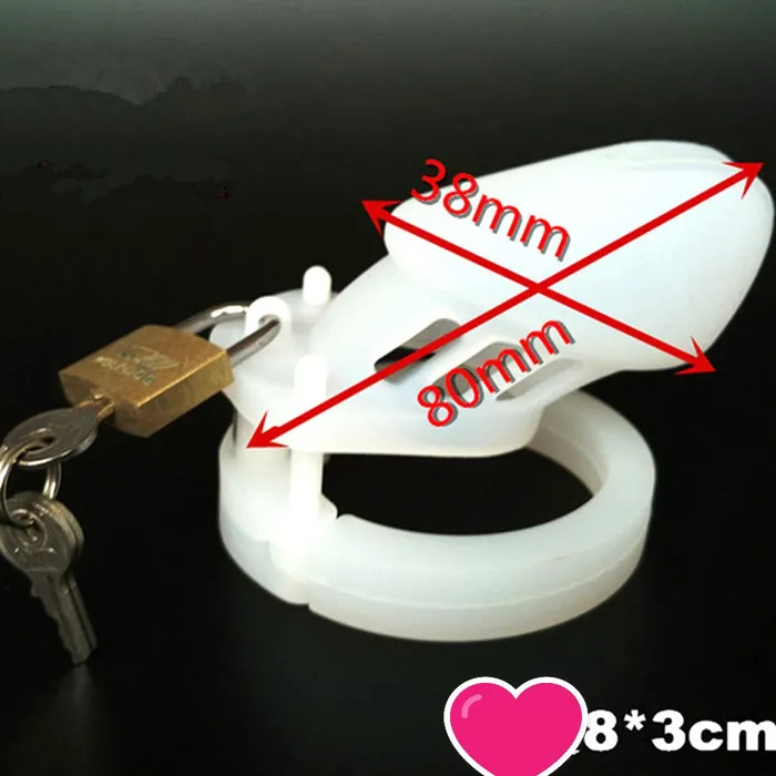 CHASTITY CAGE CO Male Sex Toys CB6000 White Soft Silicone Chastity Cage