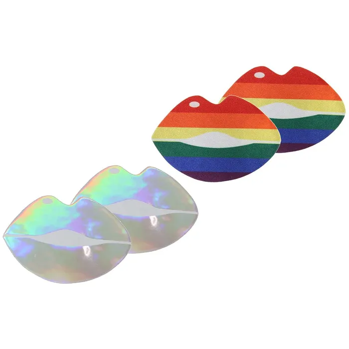 pink cherry Vibrators Pride and Holographic Lips Nipple Pasties