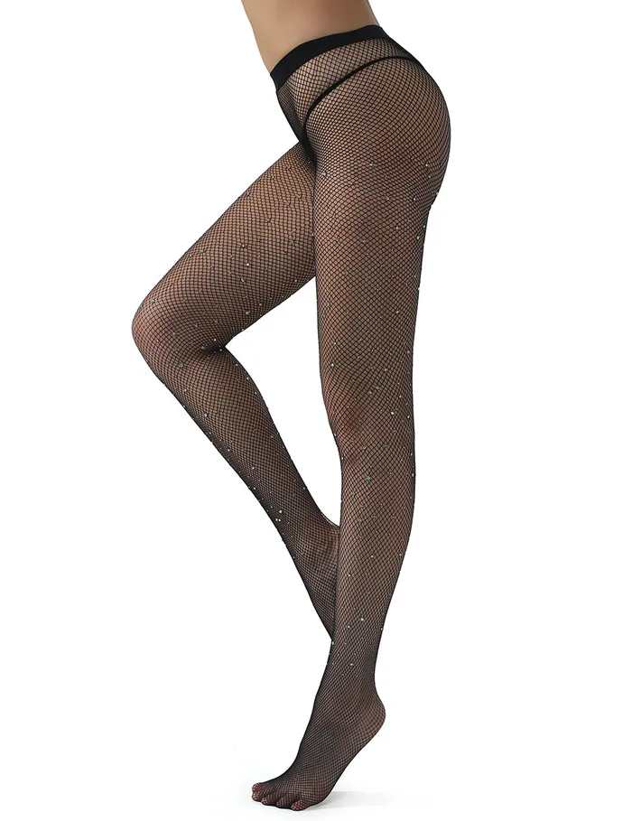 Anal Scandals Diamond Fishnet Stockings in Nude or Black by Scandals