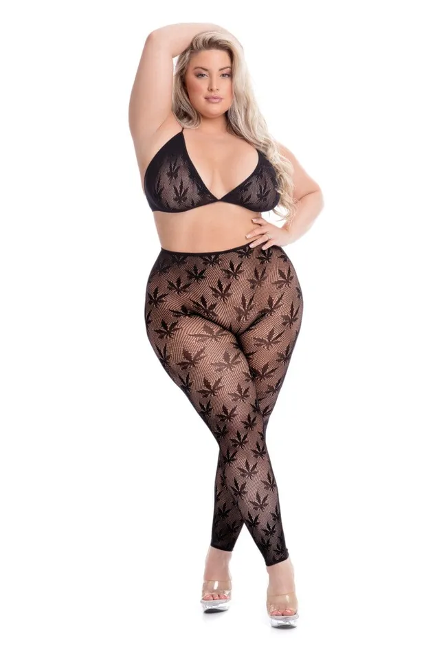 Pink Lipstick Anal All About Leaf Bra Set