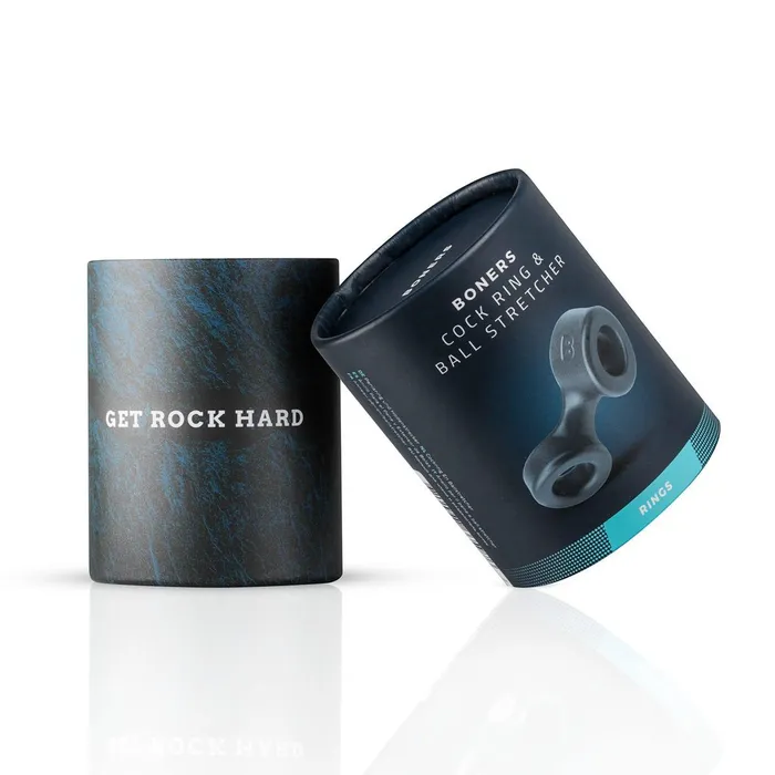 Boners Male Sex Toys Boners Cock Ring And Ball Stretcher Grey