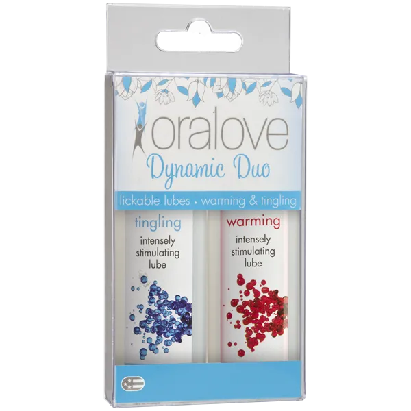 Calvista Male Sex Toys Oralove Dynamic Duo Warming and Tingling 2 x 28gm