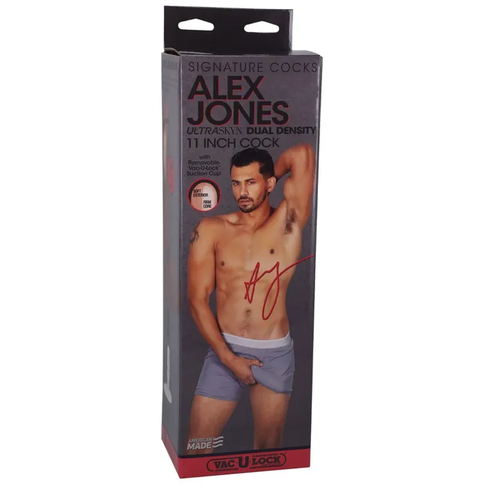 Signature Cocks Alex Jones Cock UltraSkyn 11 inch Dildo with Removable VacULock Suction Cup Signature Cocks Dildos