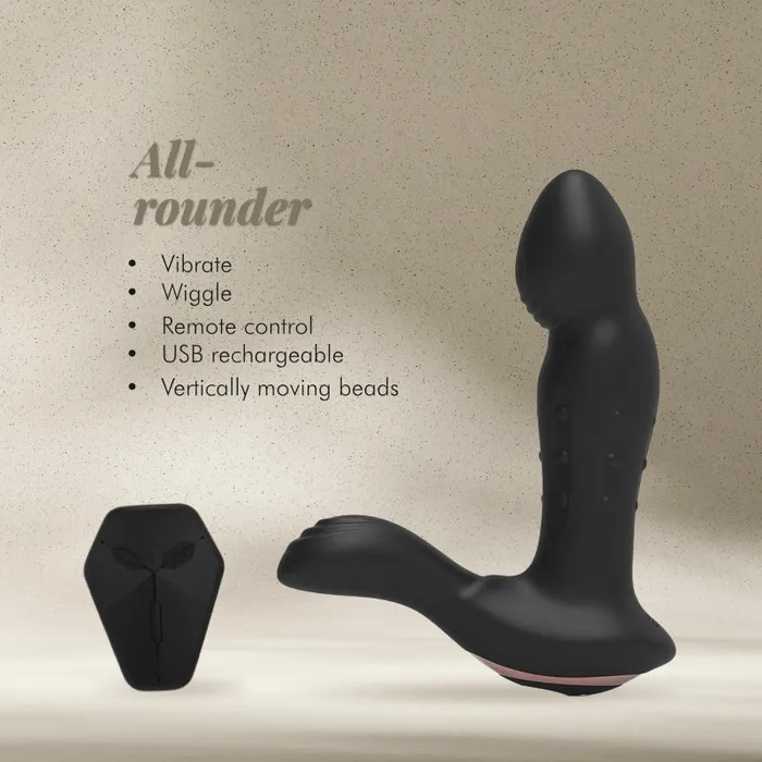 VelvetPulse ProTouch Wiggling Prostate Vibrator with Vertically Moving Beads FRISKY BUSINESS SG Male Sex Toys