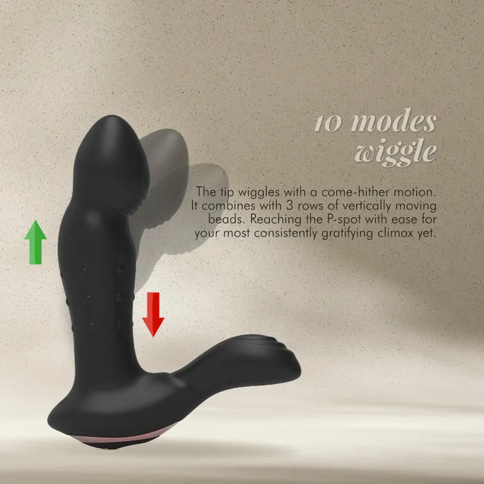 VelvetPulse ProTouch Wiggling Prostate Vibrator with Vertically Moving Beads FRISKY BUSINESS SG Male Sex Toys