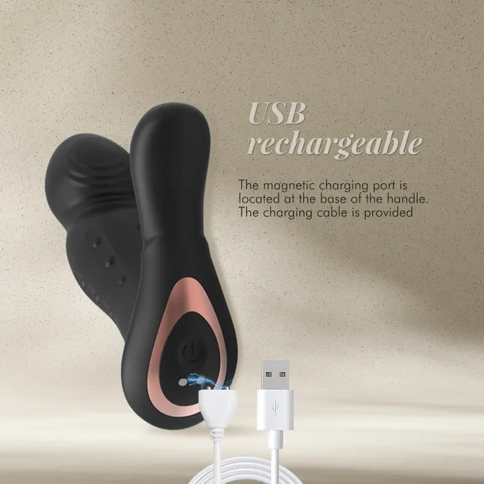 VelvetPulse ProTouch Wiggling Prostate Vibrator with Vertically Moving Beads FRISKY BUSINESS SG Male Sex Toys