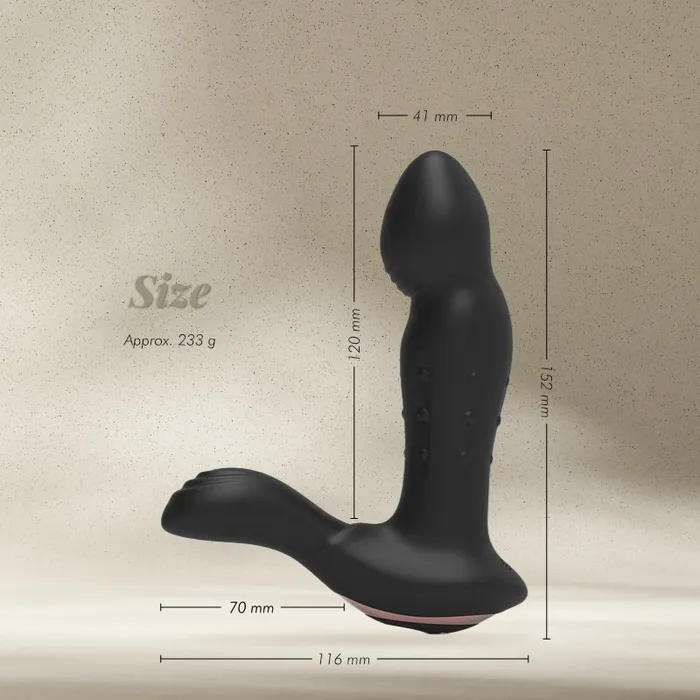 VelvetPulse ProTouch Wiggling Prostate Vibrator with Vertically Moving Beads FRISKY BUSINESS SG Male Sex Toys