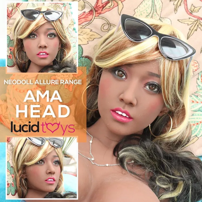 6YE Doll Male Sex Toys Neodoll Allure Ama Realistic Sex Doll Head Black