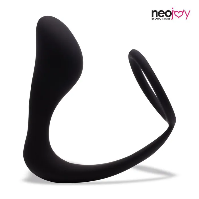 Anal Neojoy Neojoy Butt Plug Silicone Black With Cock Ring 31 Inch 8 cm
