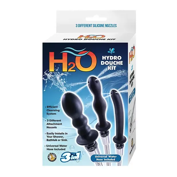 Anal Novelties By Nasswalk H2O Hydro Douche Kit Black
