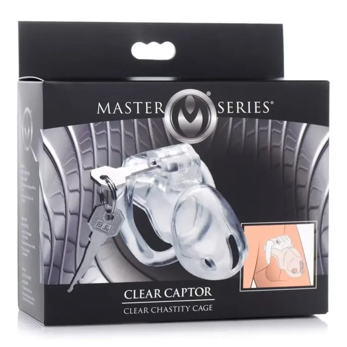 Clear Captor Chastity Cage Master Series Male Sex Toys