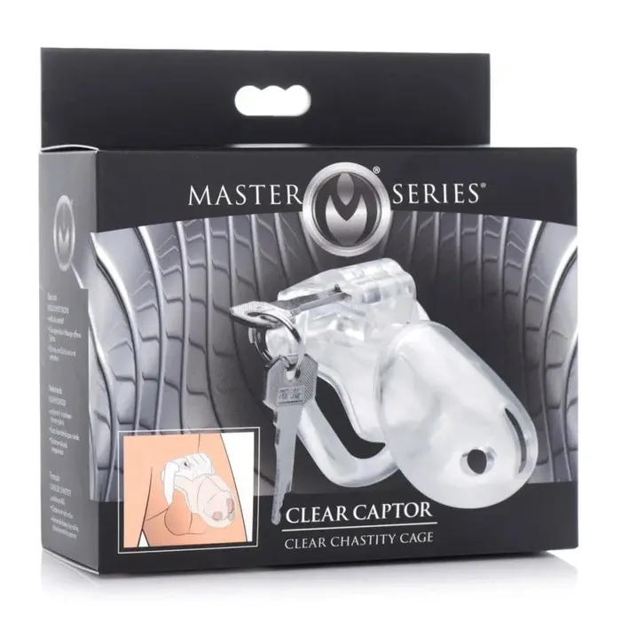 Clear Captor Chastity Cage Master Series Male Sex Toys