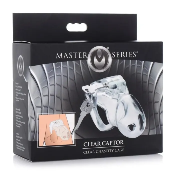 Clear Captor Chastity Cage Master Series Male Sex Toys