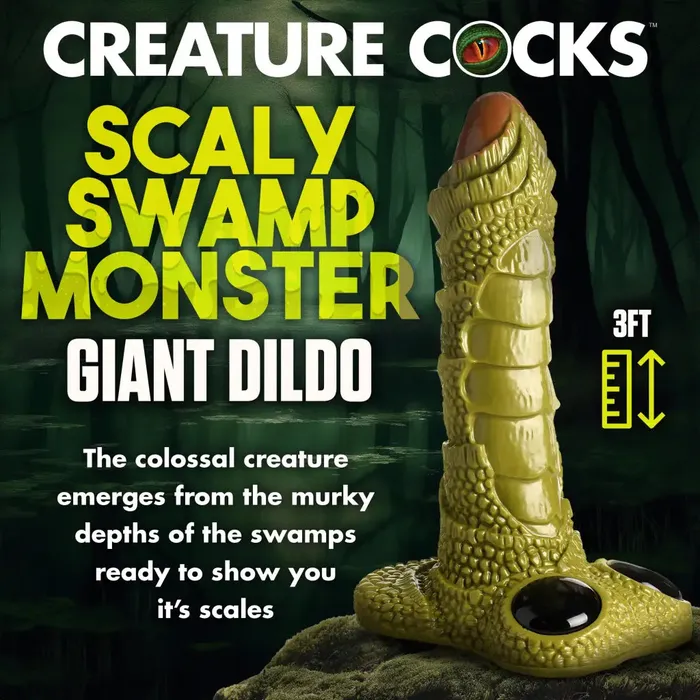Creature Cocks Scaly Swamp Monster 3 Foot Giant Dildo Creature Cocks Dildos