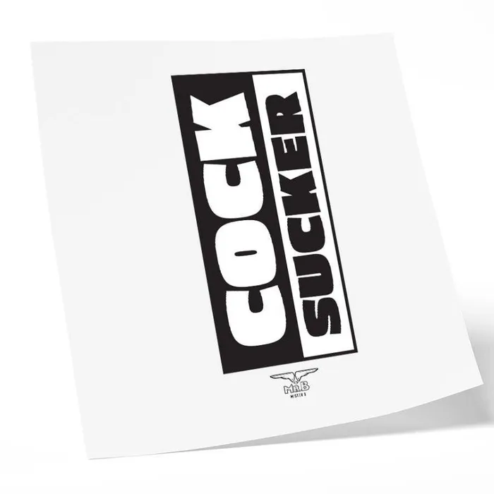 Dildos Mister B Cock Sucker Temporary Tattoo