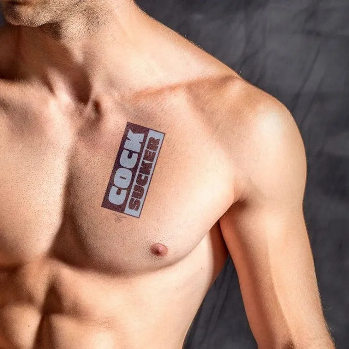 Dildos Mister B Cock Sucker Temporary Tattoo