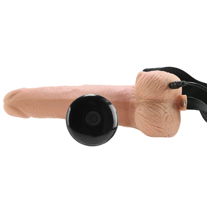 Female Sex Toys 6 Inch Hollow Vibrating StrapOn with Remote in Vanilla Pipedream Female Sex Toys 6 Inch Hollow Vibrating StrapOn with Remote in Vanilla Pipedream