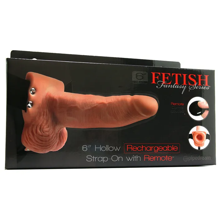 Female Sex Toys 6 Inch Hollow Vibrating StrapOn with Remote in Vanilla Pipedream Female Sex Toys 6 Inch Hollow Vibrating StrapOn with Remote in Vanilla Pipedream