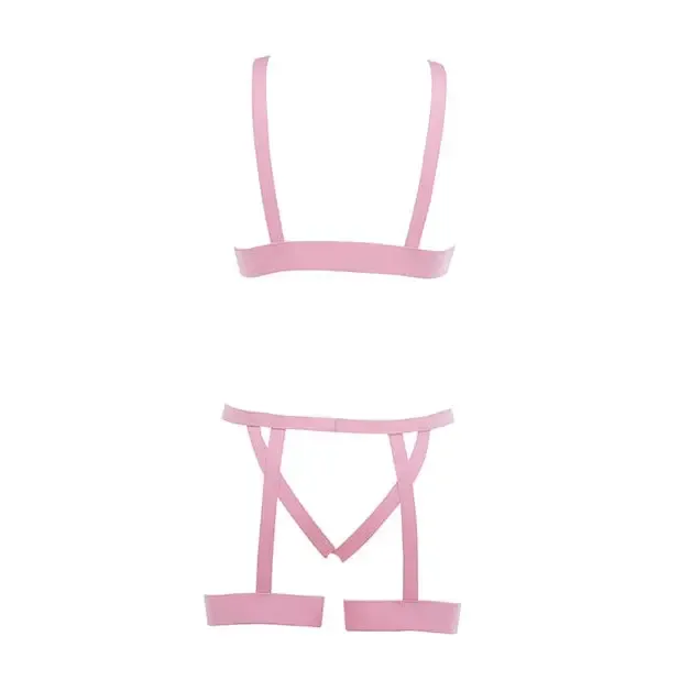 Female Sex Toys Allure Lingerie Kitten Teaser Strappy Open Cup Bra Open Panty with Leg Straps Female Sex Toys Allure Lingerie Kitten Teaser Strappy Open Cup Bra Open Panty with Leg Straps