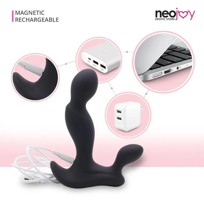 Neojoy Anal Neojoy Prostate Spot Massager Silicon 9 Functions Black