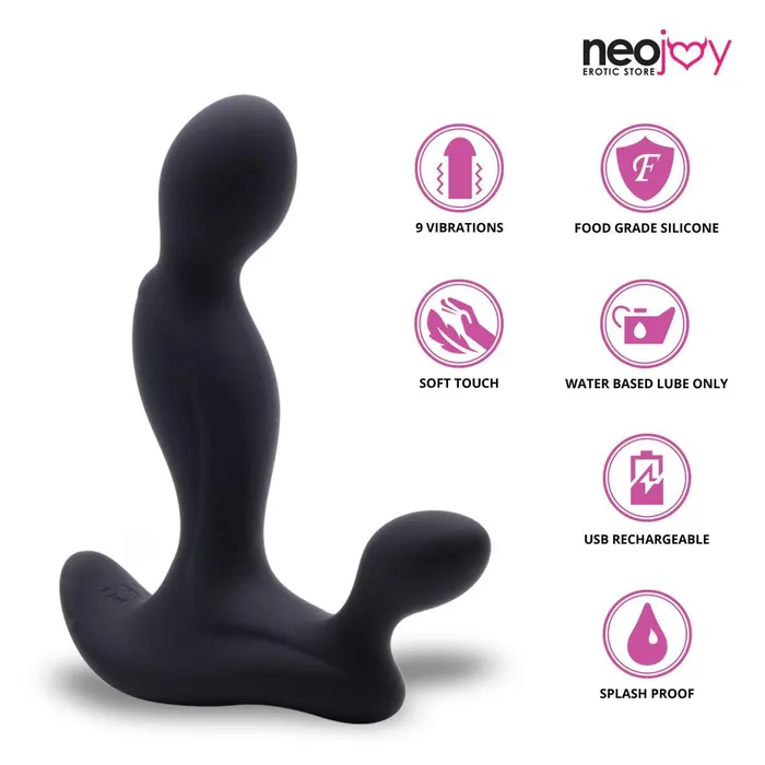 Neojoy Anal Neojoy Prostate Spot Massager Silicon 9 Functions Black