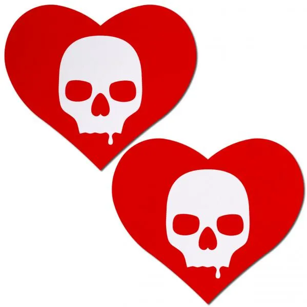 Pastease Vibrators Pastease Sullen Skull Red Hearts