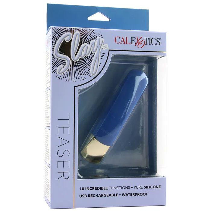 Vibrators CalExotics Slay Teaser Flickering Tip Vibe in Blue Vibrators CalExotics Slay Teaser Flickering Tip Vibe in Blue
