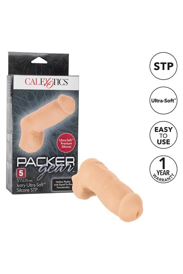 Anal Cal Exotics Packer Gear 5 Inch Ultra Soft Silicone STP Packer Beige Cal Exotics