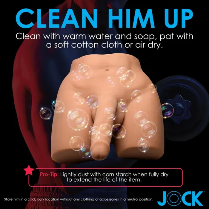 CURVE TOYS Male Sex Toys Curve Toys Jock Vibrating Squeezing Male Masturbator With Poseable Dildo Light