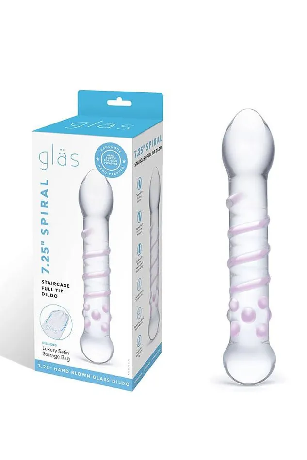 Dildos Electric Eel Gls Spiral Staircase 725 Full Tip Dildo ClearPink