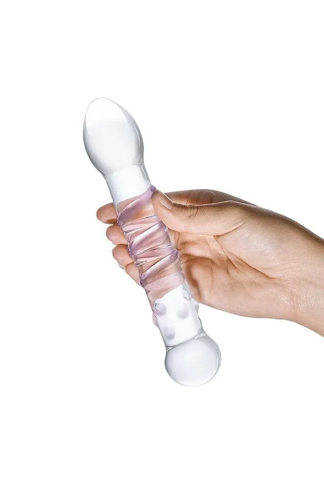 Dildos Electric Eel Gls Spiral Staircase 725 Full Tip Dildo ClearPink