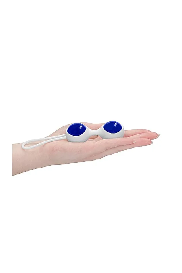 Dildos Shots Toys Chrystalino Glass Ben Wa Balls Blue Assorted Sizes Shots Toys