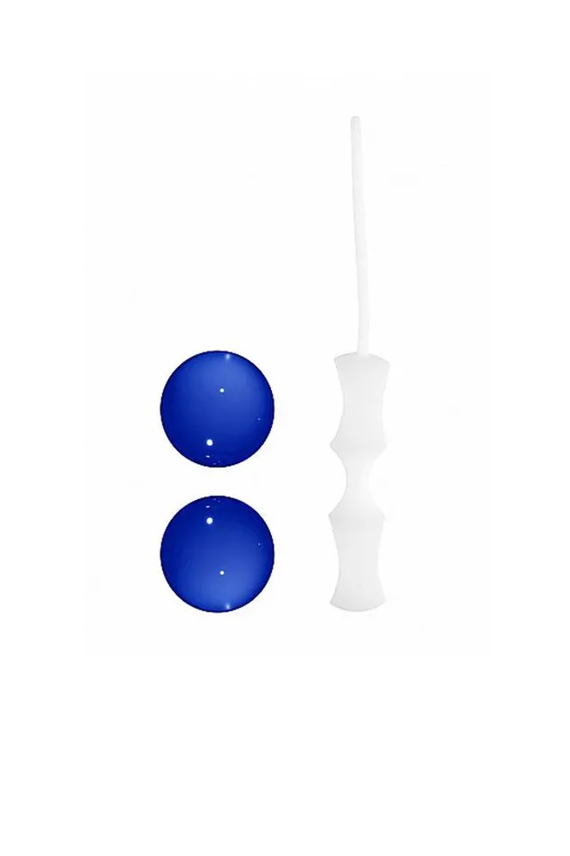 Dildos Shots Toys Chrystalino Glass Ben Wa Balls Blue Assorted Sizes Shots Toys