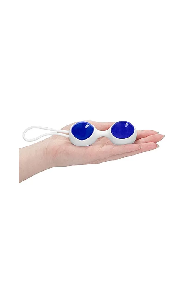 Dildos Shots Toys Chrystalino Glass Ben Wa Balls Blue Assorted Sizes Shots Toys