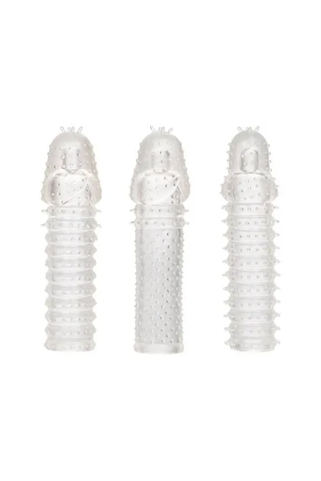 Male Sex Toys Cal Exotics Cal Exotics 3Piece Extension Kit Clear