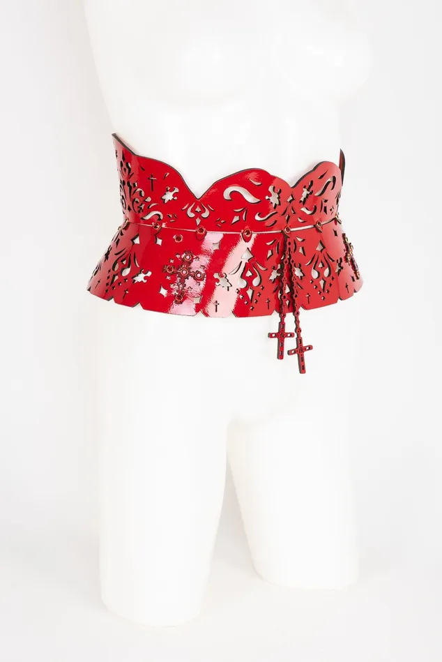 Vibrators Fraulein Kink Waist Belt Rosso