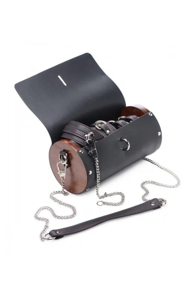 XR Brands Couples XR Brands Master Series Kinky Clutch Bondage Set with Carrying Case Black XR Brands Couples XR Brands Master Series Kinky Clutch Bondage Set with Carrying Case Black