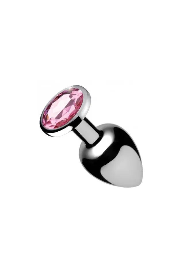 XR Brands Male Sex Toys XR Brands Booty Sparks Pink Gem Anal Plug Medium