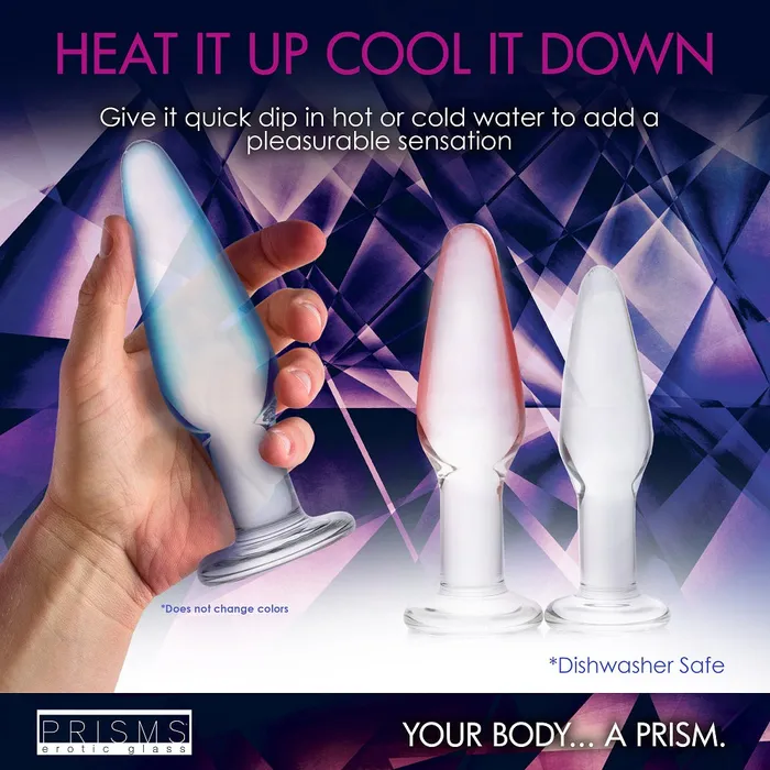 3pc Dosha Glass Anal Plug Kit Prisms Erotic Glass Anal