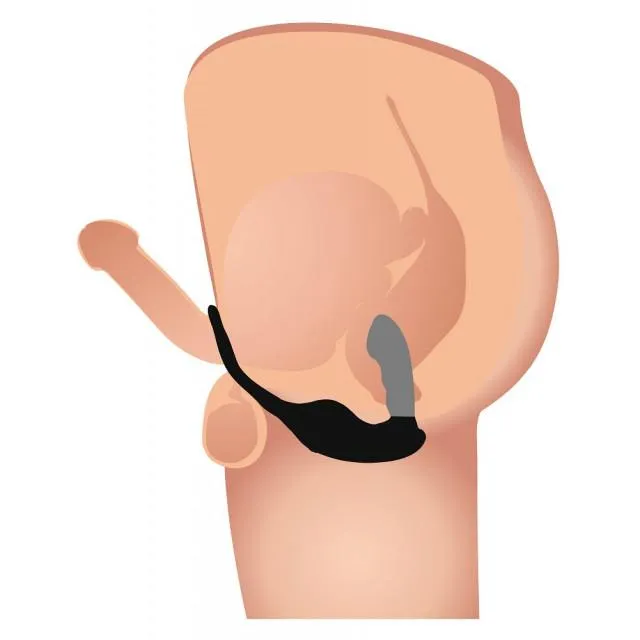 Alpha Pro 7X PStrap Milking and Vibrating Prostate Stimulator with Cock and Ball Harness Male Sex Toys