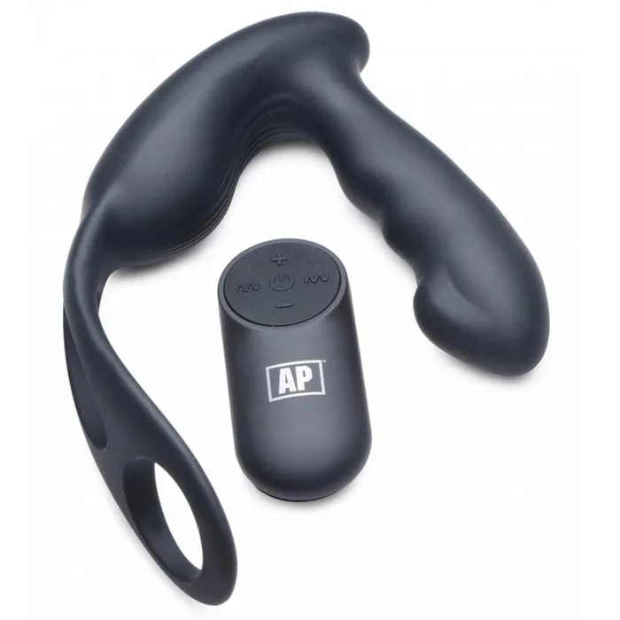 Alpha Pro 7X PStrap Milking and Vibrating Prostate Stimulator with Cock and Ball Harness Male Sex Toys