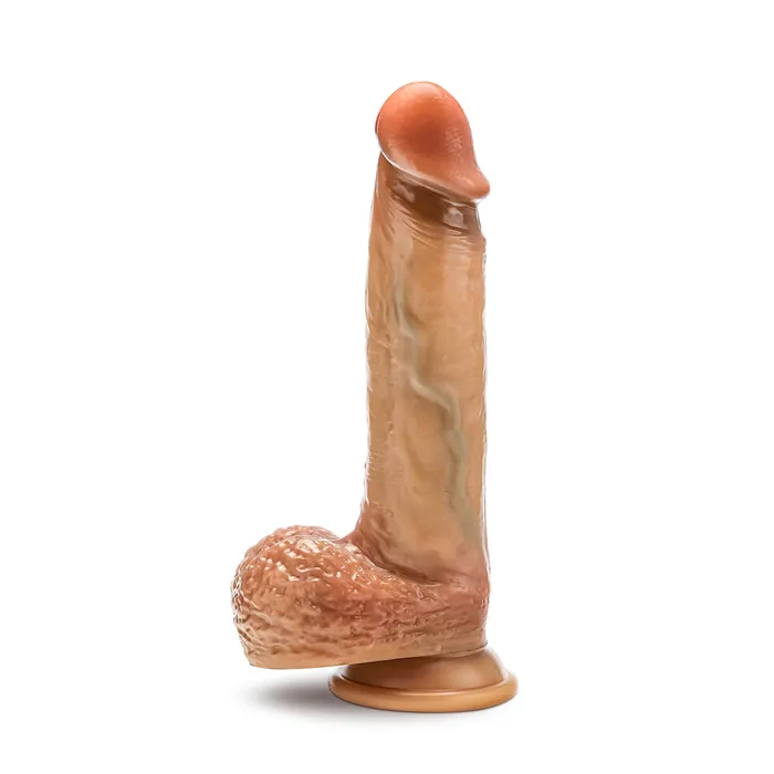 Blush Renaissance Raphael 95 Inch Sliding Foreskin Dildo With Squeezable Balls Tan Dildos