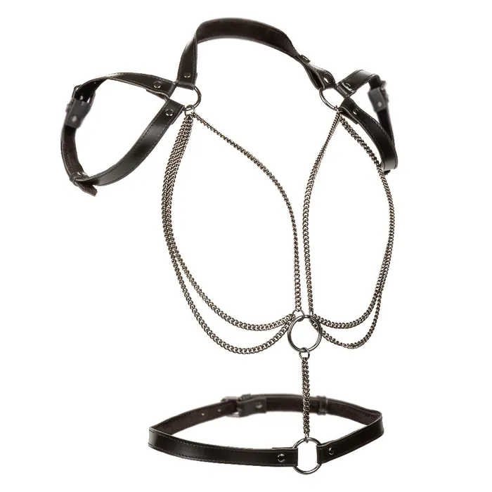 CalExotics Euphoria Collection Plus Size Multi Chain Halter Black Anal