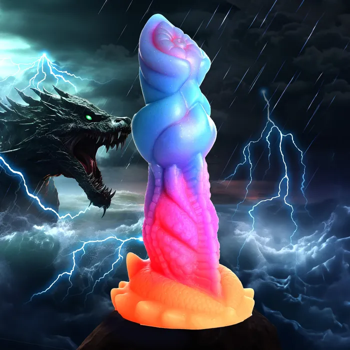 Creature Cocks Dildos AquaCock GlowInTheDark Silicone Dildo
