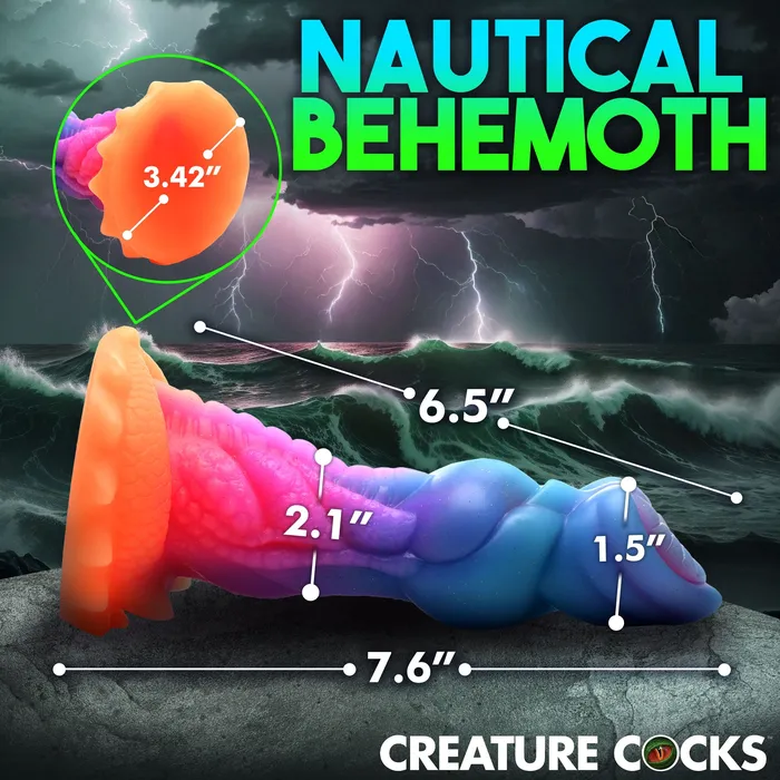 Creature Cocks Dildos AquaCock GlowInTheDark Silicone Dildo